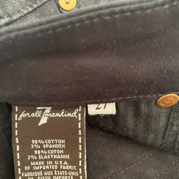 7 For All Mankind Wax Coated Skinny Jeans!! Size:27 - Picture 5 of 14